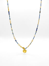 Kette Atlantis Naturstein Seestern – Produktbild auf weissem Hintergrund, Naturstein Halskette, Boho Schmuck