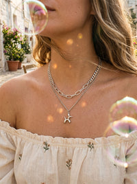 Ballonhund Layer-Kette Silber – Lifestyle-Foto