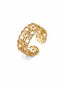 Flower Lace – Offener Ring mit Blütenmuster