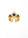 Byzantine – Statement-Ring mit Lapislazuli & Akzentsteinen