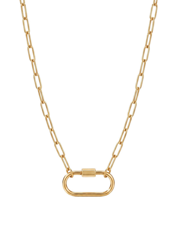 Lien Doré – goldene Carabiner-Kette für Charms