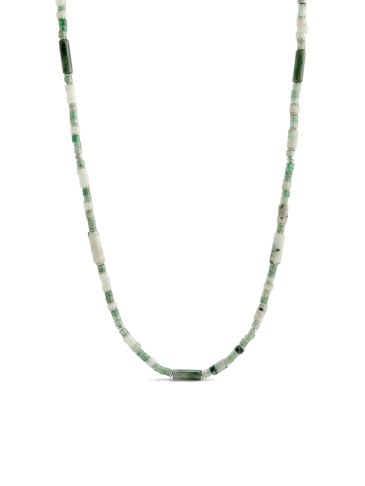 Kette Erdbeerquarz Pur – Produktbild auf weissem Hintergrund, Naturstein Halskette, Boho Schmuck