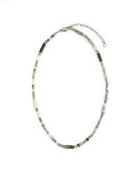 Kette Erdbeerquarz Pur – Produktbild auf weissem Hintergrund, Naturstein Halskette, Boho Schmuck
