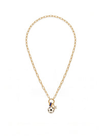 Kette Fanfara – WM 2026 Fußball Charm Halskette mit Lapis & Stern – Detail 2
