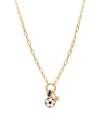Kette Fanfara – WM 2026 Fußball Charm Halskette mit Lapis & Stern – Produktbild 1
