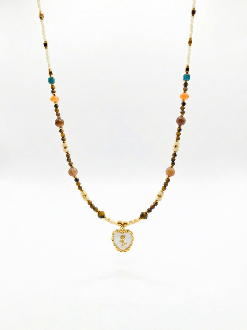 Gold Stein Kette 01 – auf weissem Hintergrund