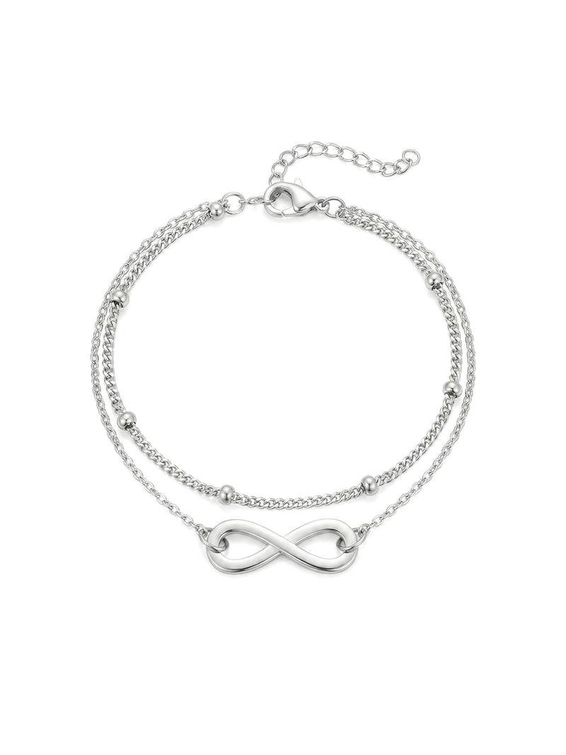 Infinite Grace Armband Silber Produktbild auf weissem Hintergrund – Edelstahl