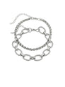 Iron Embrace – Doppelketten-Armband mit Twisted Links
