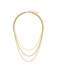 Kette Herringbone Kette Gold Produktbild Gesamtansicht auf weissem Hintergrund – 18K vergoldet