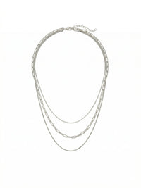 Kette Herringbone Kette Silber Produktbild Gesamtansicht auf weissem Hintergrund – Edelstahl