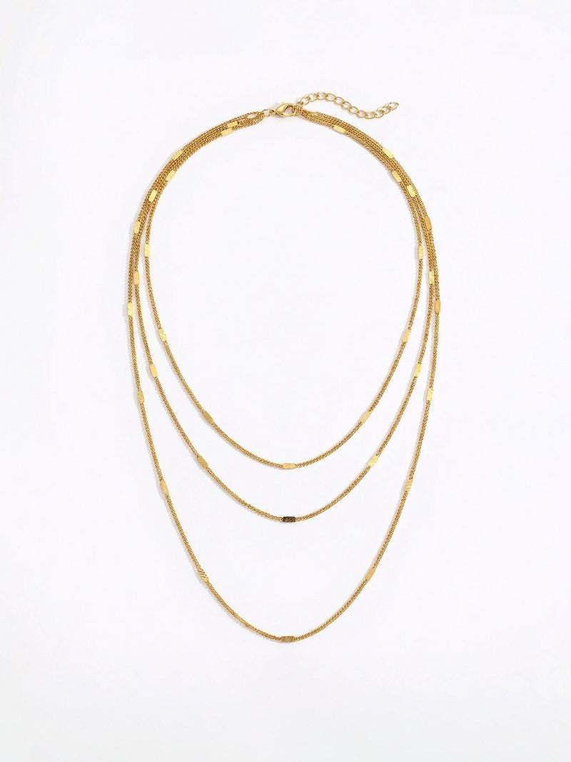 Kette Paperclip Kette Gold Produktbild Gesamtansicht auf weissem Hintergrund – 18K vergoldet