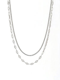 Kette Schlangenkette Kette Silber Produktbild auf weissem Hintergrund – Edelstahl