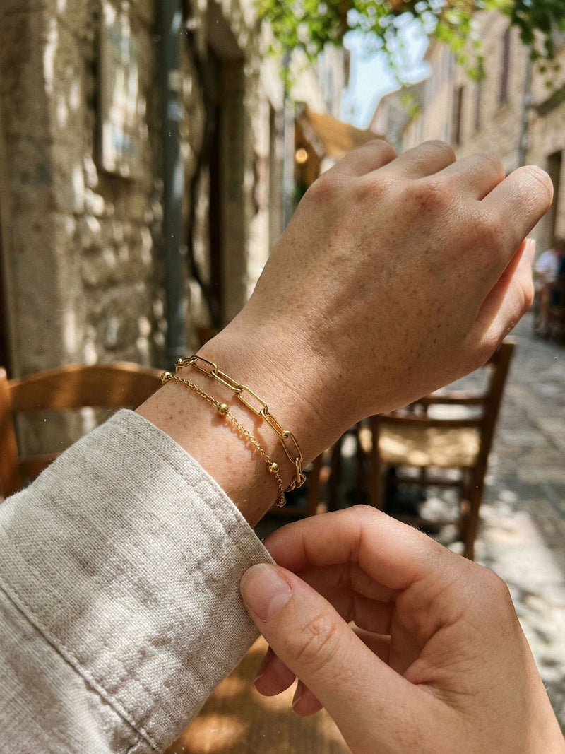Metropolitan Armband Gold Detailansicht – 18K vergoldet