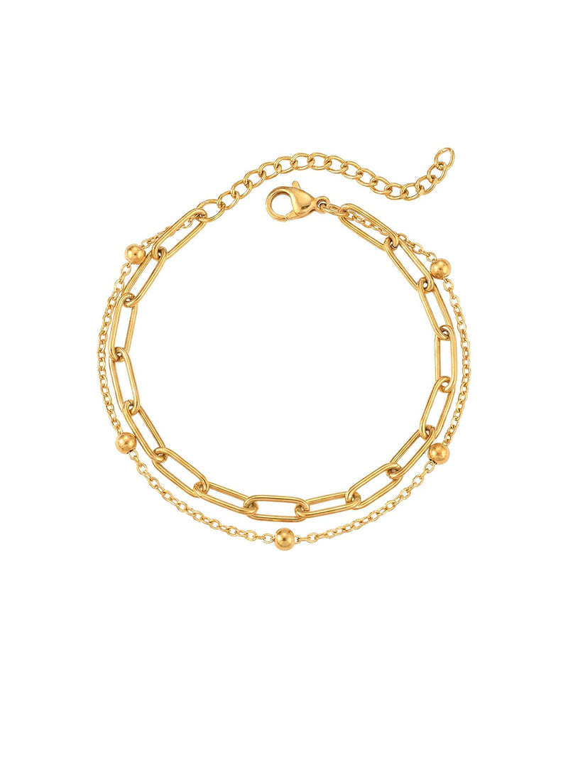 Metropolitan Armband Gold Produktbild auf weissem Hintergrund – 18K vergoldet