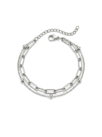 Metropolitan Armband Silber Produktbild auf weissem Hintergrund – Edelstahl