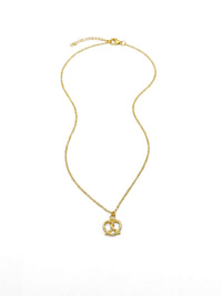 Kette Minimalist Gold – Produktbild auf weissem Hintergrund, Naturstein Halskette, Boho Schmuck