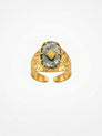 Mystic Relic – Breiter Ring mit Moos-Achat