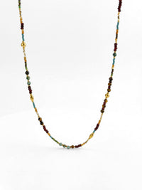Kette Naturstein Klassisch – Produktbild auf weissem Hintergrund, Naturstein Halskette, Boho Schmuck