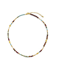 Kette Naturstein Klassisch – Produktbild auf weissem Hintergrund, Naturstein Halskette, Boho Schmuck