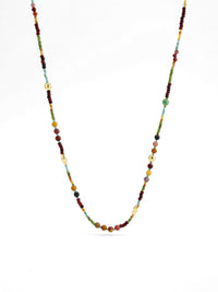 Kette Naturstein Neu – Produktbild auf weissem Hintergrund, Naturstein Halskette, Boho Schmuck