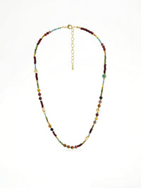 Kette Naturstein Neu – Produktbild auf weissem Hintergrund, Naturstein Halskette, Boho Schmuck