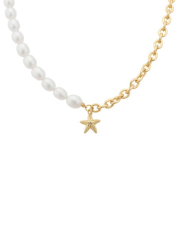 Ocean Kiss – Perlenkette mit Seestern-Detail