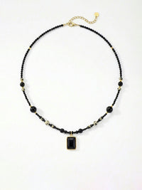 Onyx Dalmatiner Kette 08 – auf weissem Hintergrund