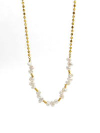 Kette Perlen Elegant – Produktbild auf weissem Hintergrund, Naturstein Halskette, Boho Schmuck
