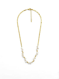 Kette Perlen Elegant – Produktbild auf weissem Hintergrund, Naturstein Halskette, Boho Schmuck