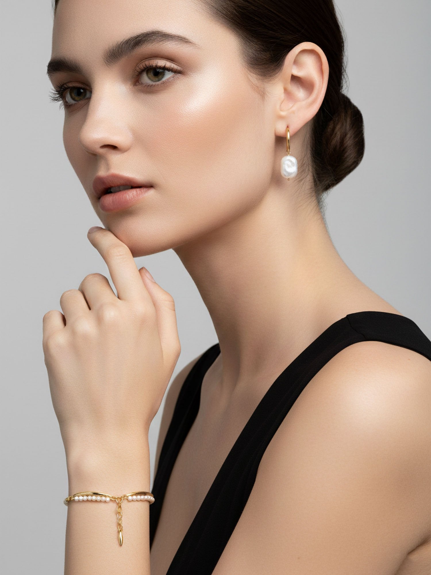 Elva Armband Verschluss – vergoldeter Karabinerverschluss mit Verlängerungskette Detail