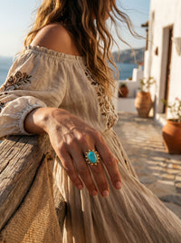 Ring Oasi Türkis – Lifestyle-Foto