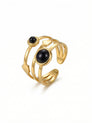Ring Obsidiana – Dreifach-Bandring mit Stein