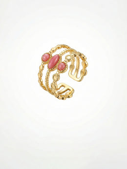 Ring Schichtträume – Dreifaches Steindesign