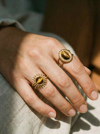 Rope Circle Ring Kombination – eleganter Boho-Ring kombiniert mit passenden Schmuckstuecken