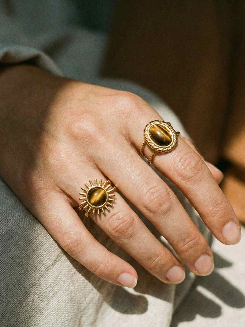 Rope Circle Ring Kombination – eleganter Boho-Ring kombiniert mit passenden Schmuckstuecken