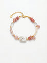 Rosengarten – Armband mit Rhodonit & Perle