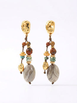 Sahara Dreams - Boho-Ohrringe mit Natursteinen