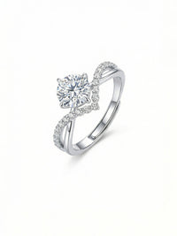 Silbernes Ring-Set Amour Set-Produktbild Schmuckbox Draufsicht