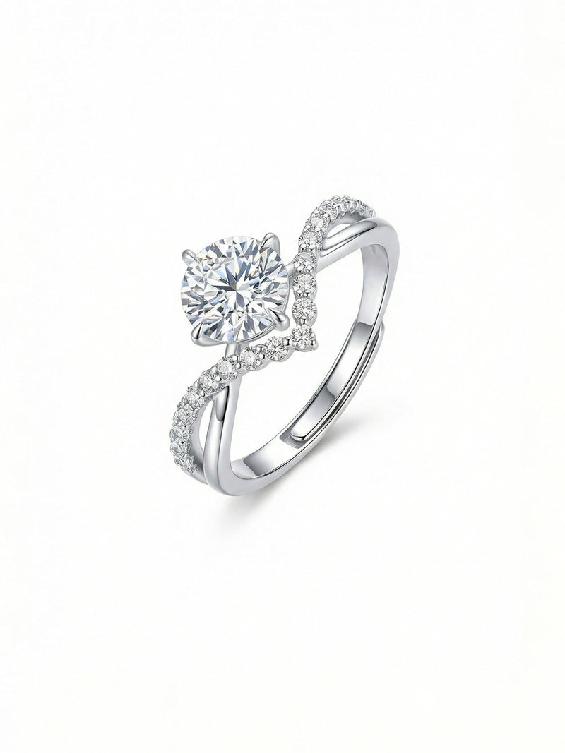 Silbernes Ring-Set Amour Set-Produktbild Schmuckbox Draufsicht