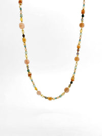 Kette Sonnenstein Aventurin – Produktbild auf weissem Hintergrund, Naturstein Halskette, Boho Schmuck