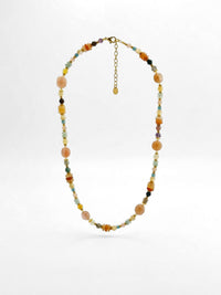 Kette Sonnenstein Aventurin – Produktbild auf weissem Hintergrund, Naturstein Halskette, Boho Schmuck