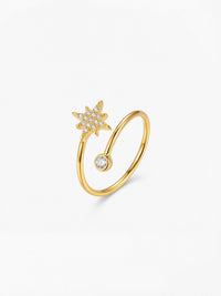 Stella Petite Stern-Ring Gold Produktbild auf weissem Hintergrund