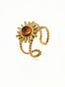 Sunburst - Verstellbarer Tigerauge-Ring