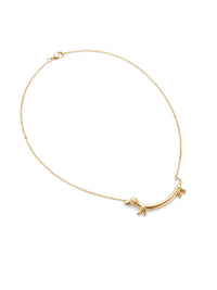 Kette Tender Heart – Herz Kette mit Perlen und offenem Herz-Anhänger, 18K vergoldet – weißer Hintergrund
