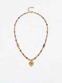 Tigerauge Onyx Kette 06 – auf weissem Hintergrund