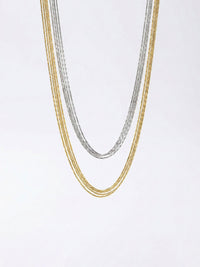 Triple Layer Gold Kette Kombination – vergoldete Layering-Kette mit passendem Schmuck