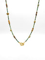 Chemin forestier – Long collier en pierre naturelle avec anneaux