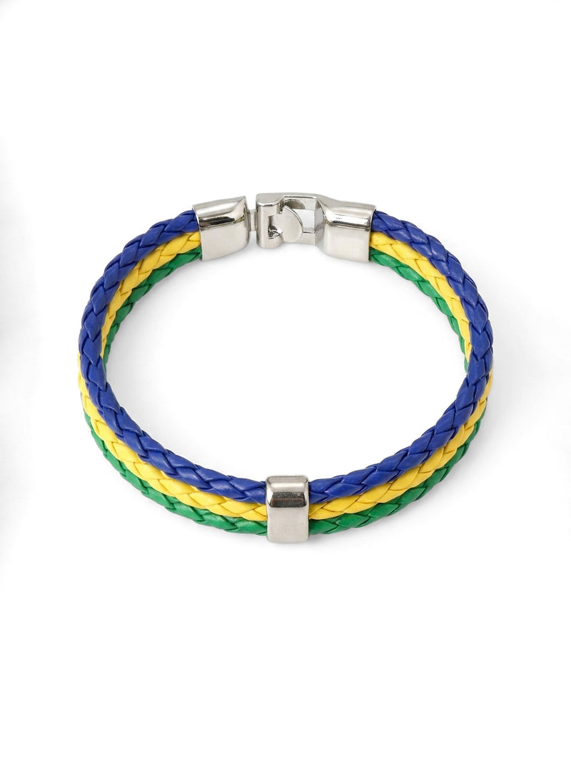 Armband WM 2026 – Geflochtenes Leder Fan Armband mit Nationalflagge – Brasilien – Lifestyle 4