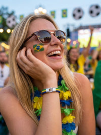 Armband WM 2026 – Geflochtenes Leder Fan Armband mit Nationalflagge – Brasilien – Lifestyle 7