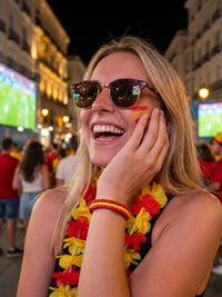 Armband WM 2026 – Geflochtenes Leder Fan Armband mit Nationalflagge – Spanien – Lifestyle 5
